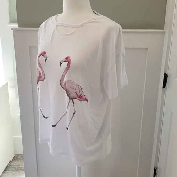 Wildfox size S Flamingo T-shirt. Great condition! - Picture 2 of 6